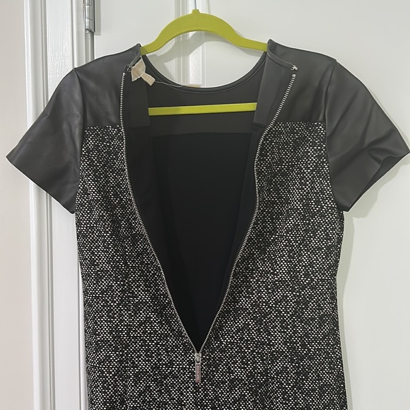 Michael Kors Chic Black Leather Snakeskin Design Dress! Sz 6! New with tags! - Picture 4 of 4